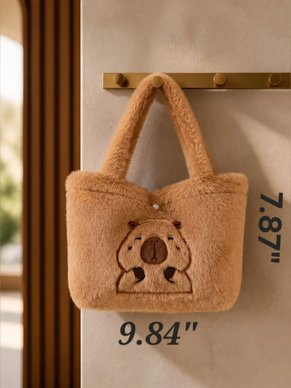 Capybara Small Plush Tote Bag NIP